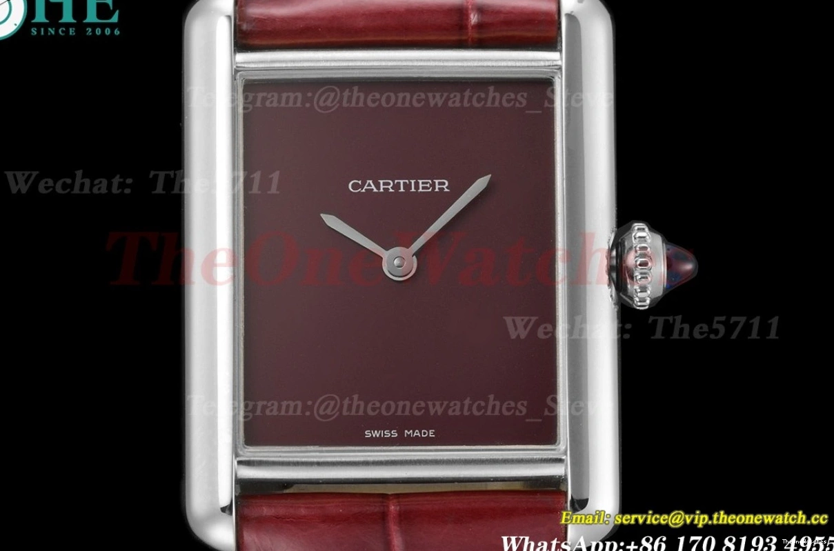 SS DRF Alligator LE Tank Leather 25.5mm Quartz Dial Red Must 0523